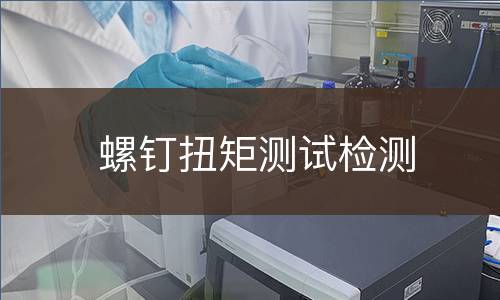 螺钉扭矩测试检测