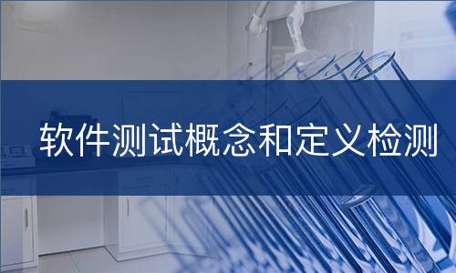 软件测试概念和定义检测
