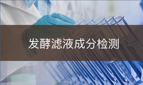 发酵滤液成分检测