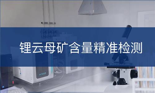 锂云母矿含量精准检测